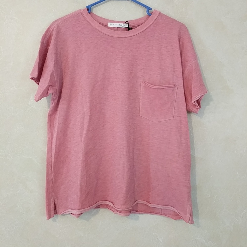 Rag & Bone Vintage Tee Short Top Deep Pink - Picture 7 of 8